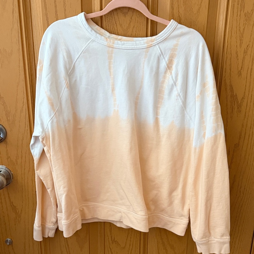 Universal Thread Peach & White Dip-Dye Crewneck Sweatshirt XXL